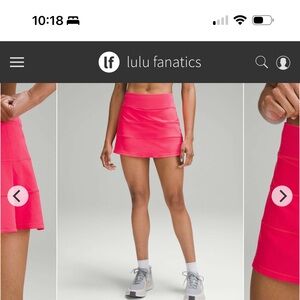 Lululemon Pace Rival Mid-Rise Skirt *Long Lip Gloss NWT size 4